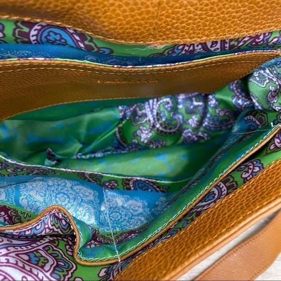 Violetta Saddle Crossbody Mustard Yellow Pebbled Leather Bag - Picture 16 of 16